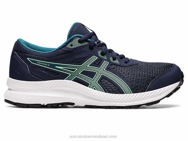 Contend 8 Grade School Midnight/New Leaf Asics XXPD4397