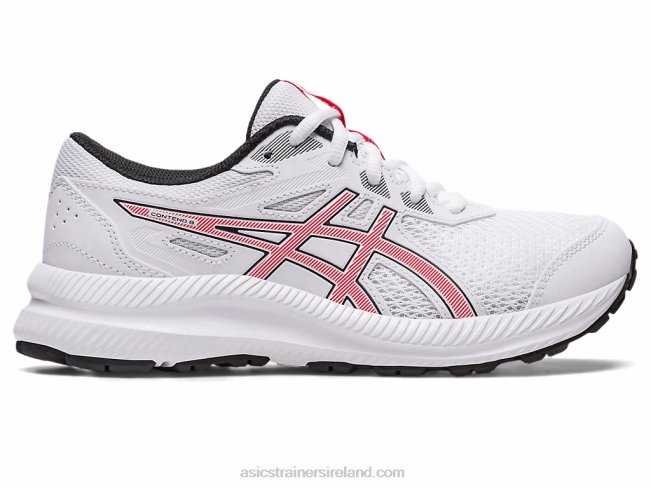 Contend 8 Grade School White/Electric Red Asics XXPD4281