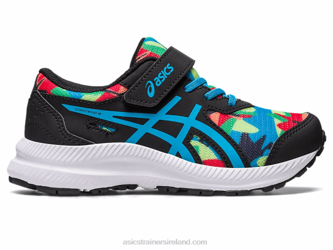 Contend 8 Pre-School Black/Island Blue Asics XXPD4247