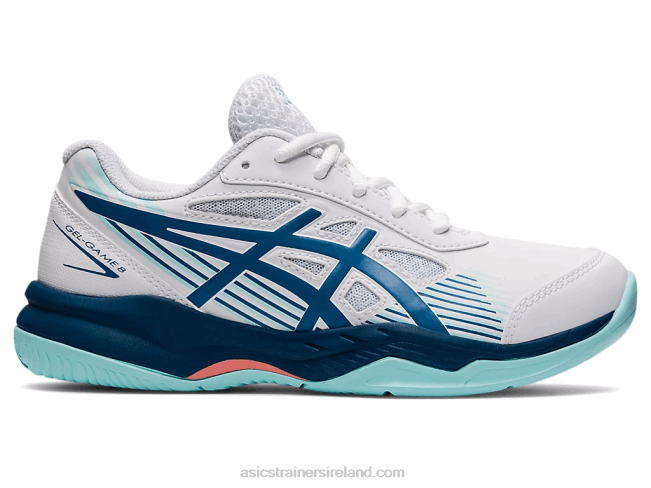 Gel-Game 8 Grade School White/Light Indigo Asics XXPD4492