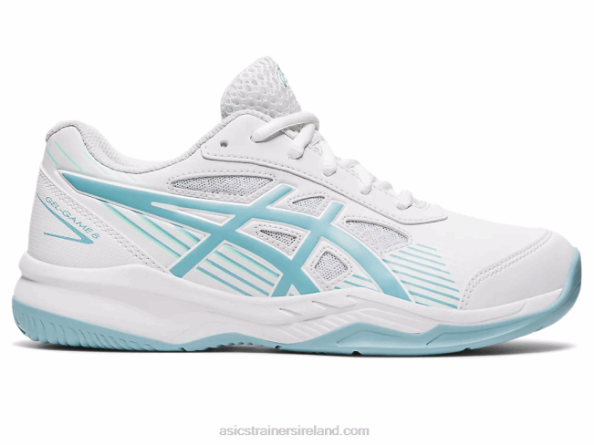 Gel-Game 8 Grade School White/Smoke Blue Asics XXPD4408