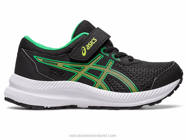 Contend 8 Pre-School Black/Lime Zest Asics XXPD4243