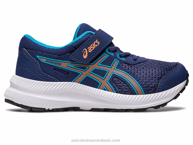 Contend 8 Pre-School Indigo Blue/Sun Peach Asics XXPD4252