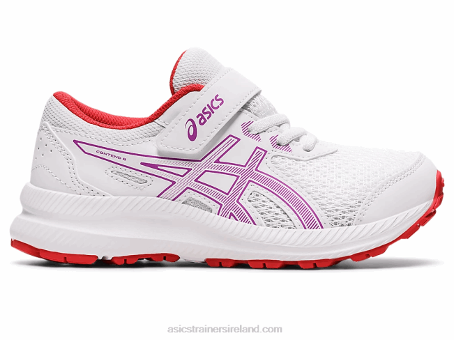 Contend 8 Pre-School White/Orchid Asics XXPD4403