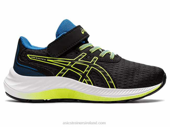 Pre Excite 9 Pre-School Black/Hazard Green Asics XXPD4460