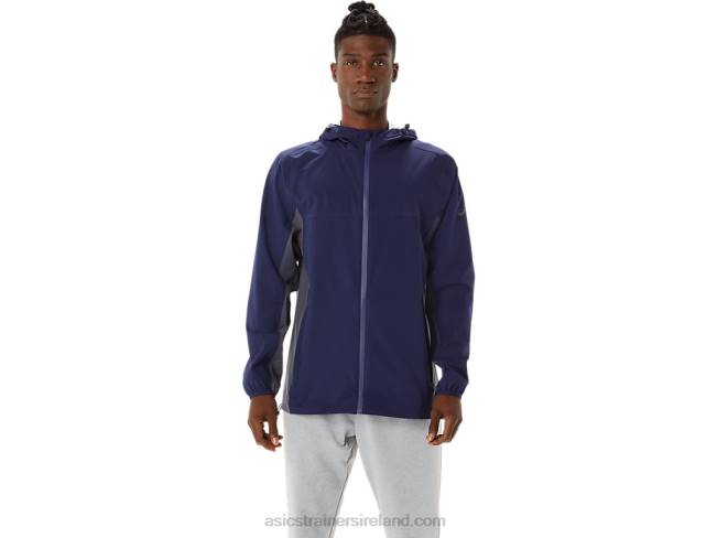 Men's Waterproof Jacket Peacoat/Carrier Grey Asics XXPD1401