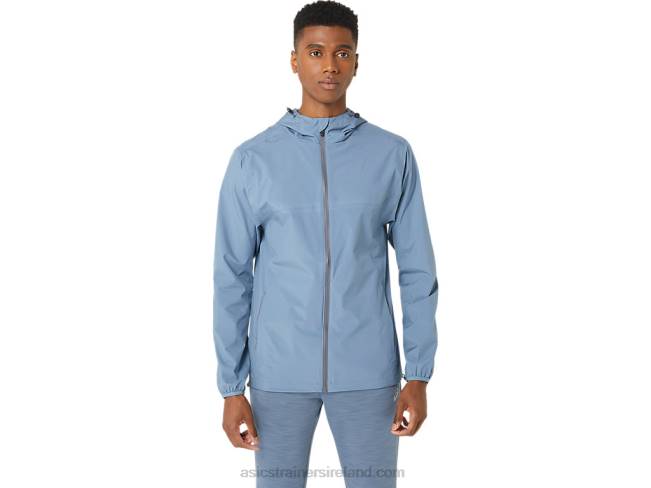 Men's Waterproof Jacket Steel Blue/Carrier Grey Asics XXPD214