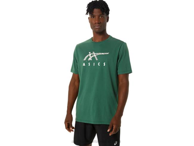 Holiday Lights Logo Crew Hunter Green Asics XXPD791