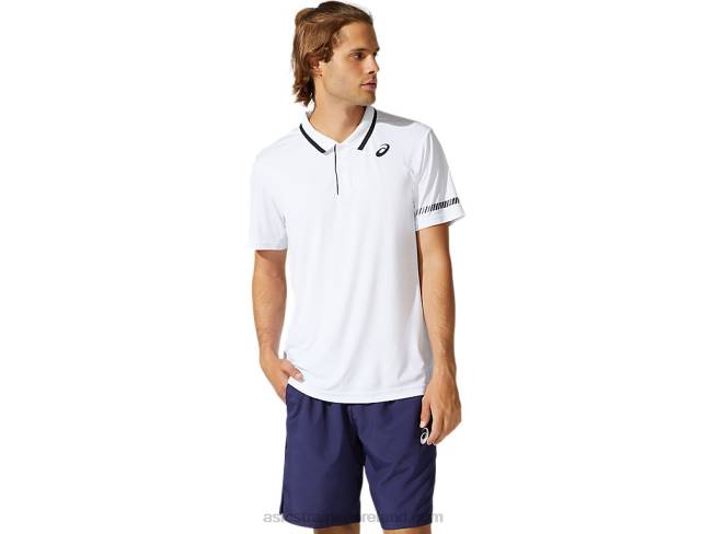 Men's Polo Shirt Brilliant White Asics XXPD1965