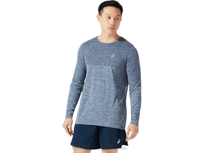 Men's Race Seamless Long Sleeve French Blue Asics XXPD1976