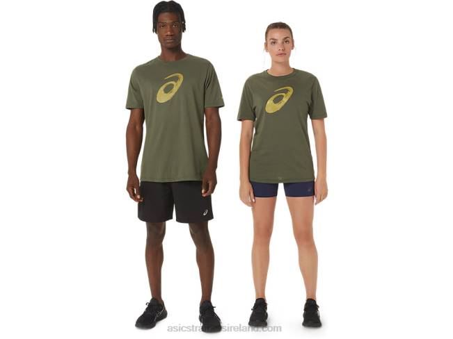 Paintbrush Short Sleeve Tee Olive Canvas Asics XXPD1258