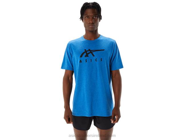 Stripe Short Sleeve Tee Lake Drive Heather Asics XXPD850