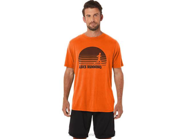 Sunrise Runner Graphic Tee Marigold Orange Heather Asics XXPD1186