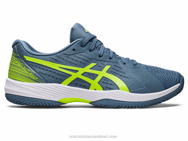 Solution Swift FF Clay Steel Blue/Hazard Green Asics XXPD514