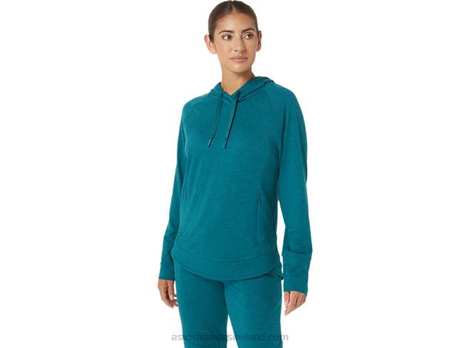 Women's Tech Pullover Hoodie Velvet Pine Spacedye Asics XXPD2820