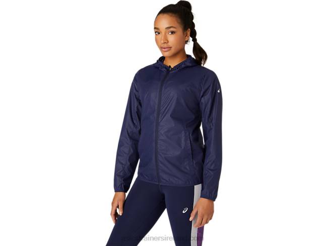 Women's Packable Jacket Peacoat Emboss Asics XXPD4101