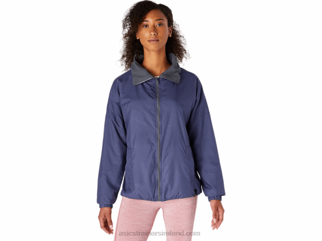 Women's Reversible Jacket Thunder Blue/Carrier Grey Asics XXPD3670