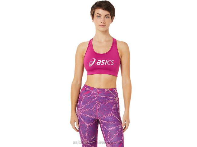 Women's Sakura Logo Bra Fuchsia Red Asics XXPD3459