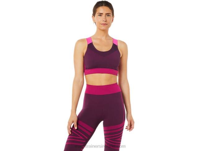 Women's Seamless Bra Deep Plum Asics XXPD3512