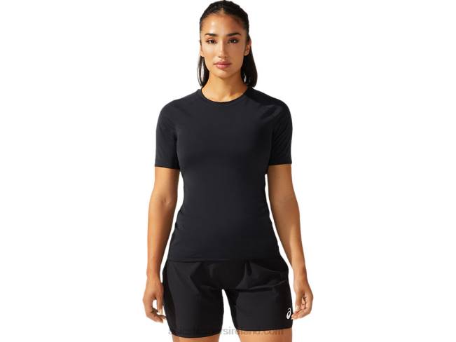 Women's 2 Piece Wrestling Top Team Black Asics XXPD3785