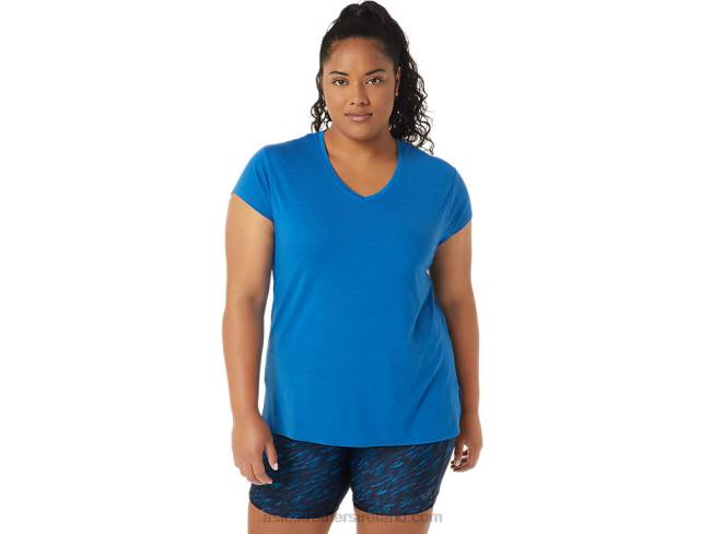 Women's Heather Vneck Top Lake Drive Heather Asics XXPD3410