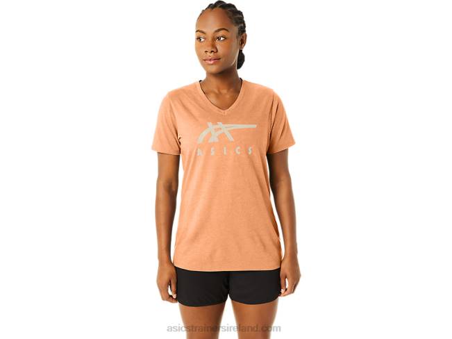 Women's Stripes V-Neck Summer Dune Asics XXPD2349