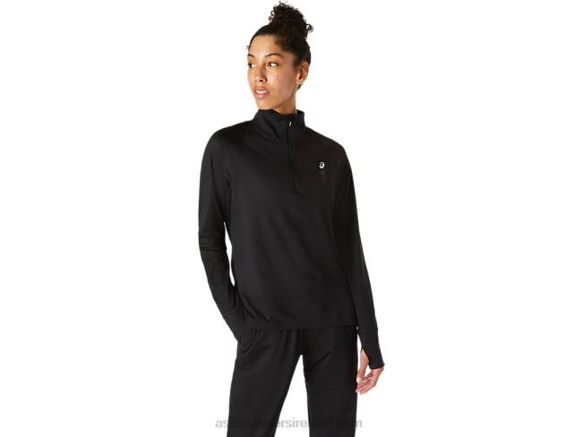 Women's Thermopolis Half Zip Performance Black Asics XXPD3618