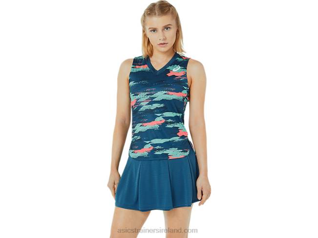 Women's Match Graphic Tank Light Indigo Asics XXPD3476