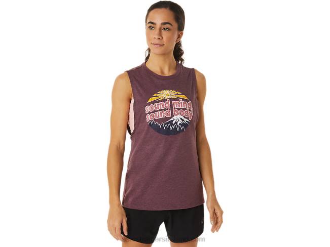 Women's Mountain Muscle Tank Deep Mars Heather Asics XXPD2832