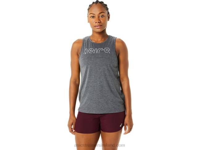 Women's Muscle Tank Dark Grey Heather/Mist Asics XXPD3693