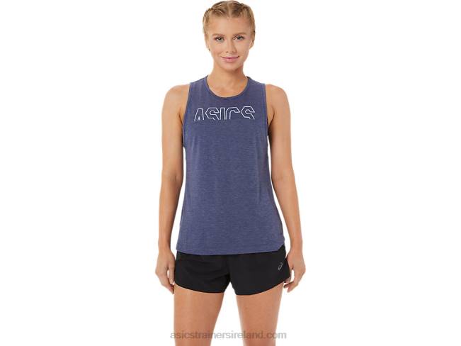 Women's Muscle Tank Peacoat Heather/Fresh Ice Asics XXPD3786